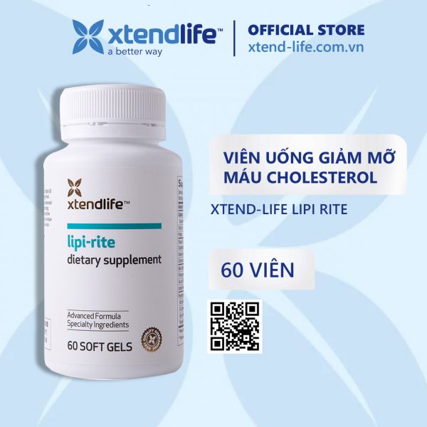 Viên Uống Giảm Mỡ Máu Cholesterol Xtend-Life Lipi Rite (60 Viên)