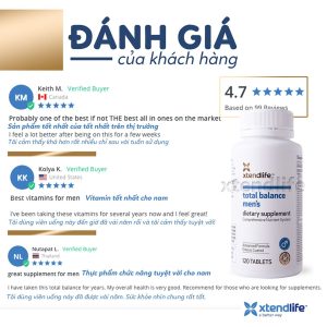 Viên Uống Vitamin Tổng Hợp Cho Nam Xtend-Life Total Balance Men’s (120v)