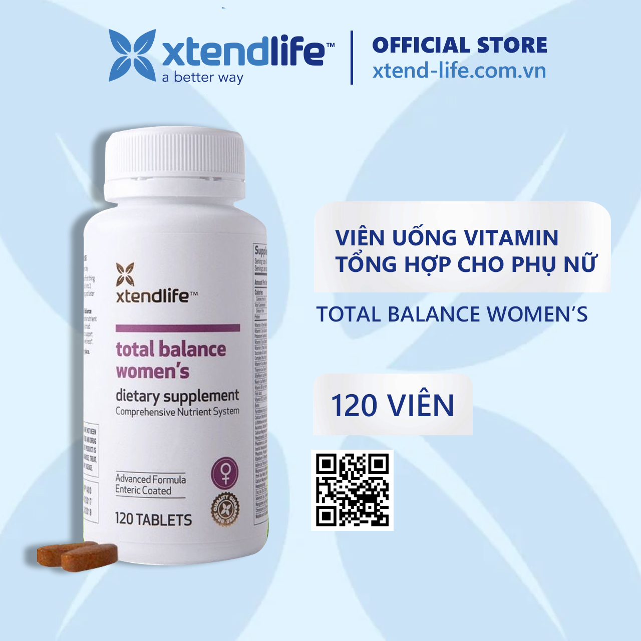 Viên Uống Vitamin Tổng Hợp Cho Phụ Nữ Xtend-Life Total Balance Women's (Sao chép)