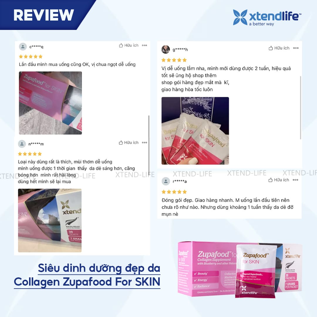 Collagen Zupafood For SKIN Xtend-Life (30 gói)